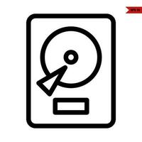 cassette line icon vector