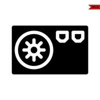 fan machine glyph icon vector