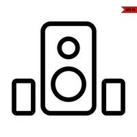 audio speaker line icon vector