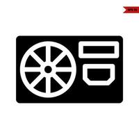 fan air conditioner glyph icon vector