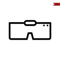 glasses line icon vector