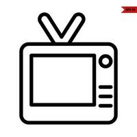 television line icon vector