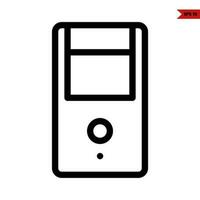 pc computer line icon vector