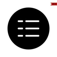 notes in button glyph icon vector