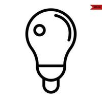 lamp idea line icon vector