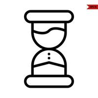 hourglass line icon vector