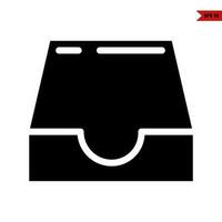 folder glyph icon vector