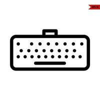 keyboard computer line icon vector