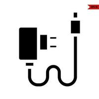 charger glyph icon vector