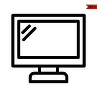 computer line icon vector