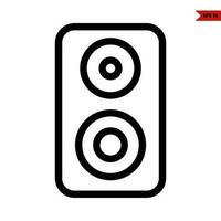 audio speaker line icon vector