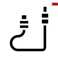 cable glyph icon vector