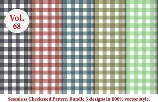 checkered Buffalo Plaid pattern vector, which is tartan,Gingham pattern,Tartan fabric texture in retro style, colored vector