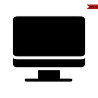 computer glyph icon vector