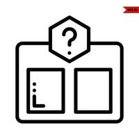 saklar with question mark in shape line icon vector