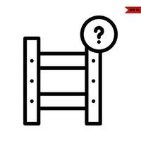 ladder with question mark line icon vector