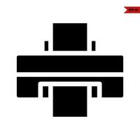 printer machine glyph icon vector