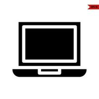 laptop glyph icon vector