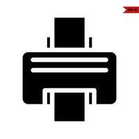 printer machine glyph icon vector