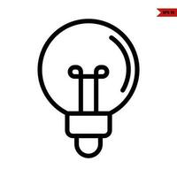 lamp idea line icon vector