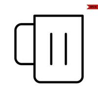 glass drink line icon vector