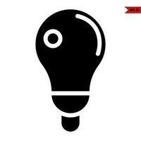 lamp idea glyph icon vector