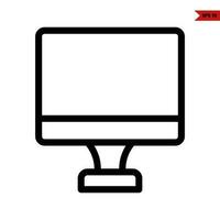 computer line icon vector