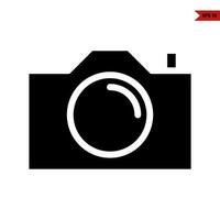 camera photo glyph icon vector