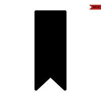 bookmark glyph icon vector