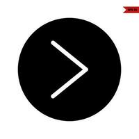 arrow pointing right glyph icon vector