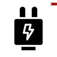 charger glyph icon vector