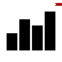 chart grafic glyph icon vector