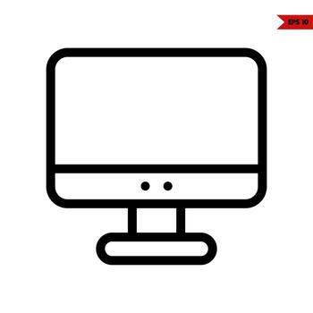 computer line icon vector