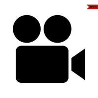 camera video glyph icon vector