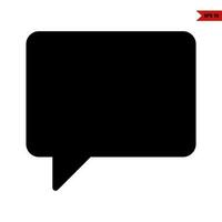 speech bubble glyph icon vector