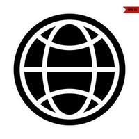 earth glyph icon vector
