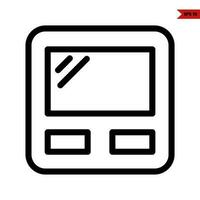 monitor line icon vector