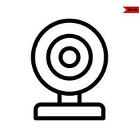 camera cctv line icon vector