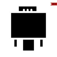 charger glyph icon vector