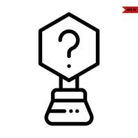 question mark in shape line icon vector