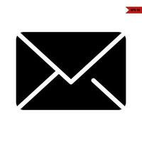 mail glyph icon vector