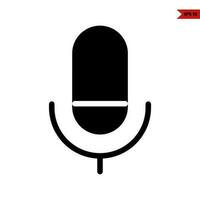 mic song glyph icon vector