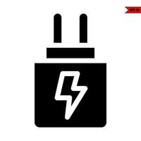 charger glyph icon vector