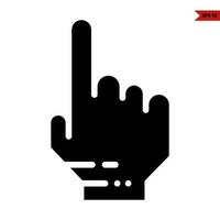 hand glyph icon vector