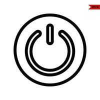 turn off line icon vector