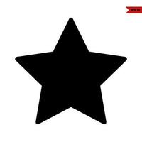 star glyph icon vector