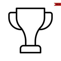 trophy line icon vector