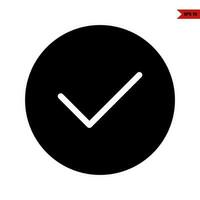 check in button glyph icon vector