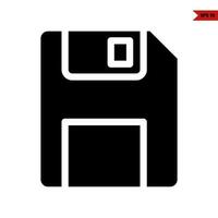 memory card glyph icon vector