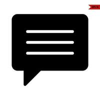 speech bubble glyph icon vector